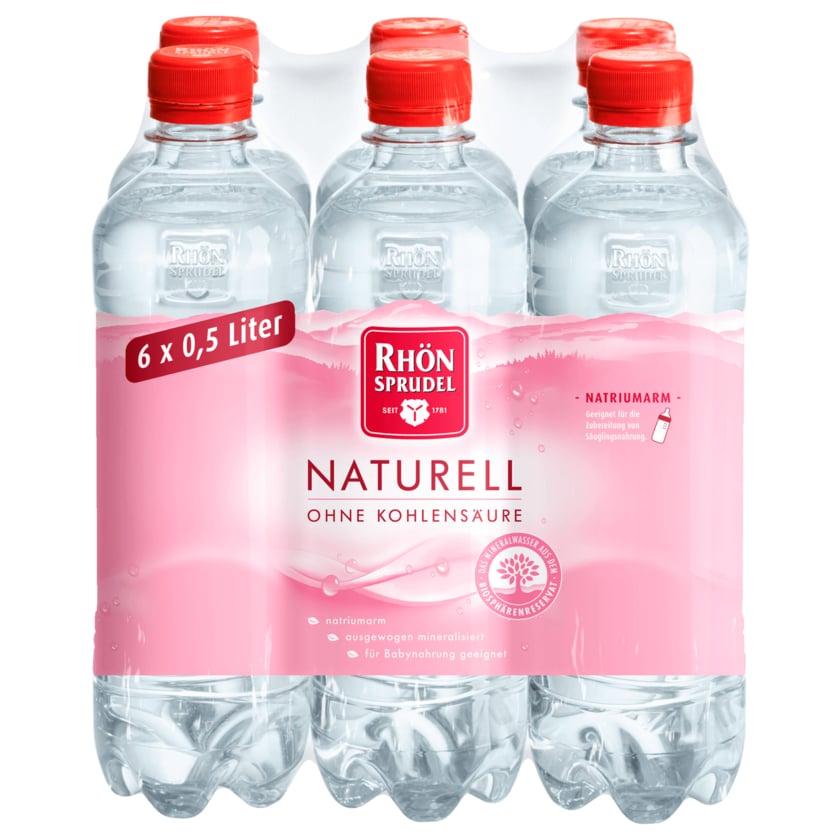 Rhönsprudel Mineralwasser naturell 6x0,5l